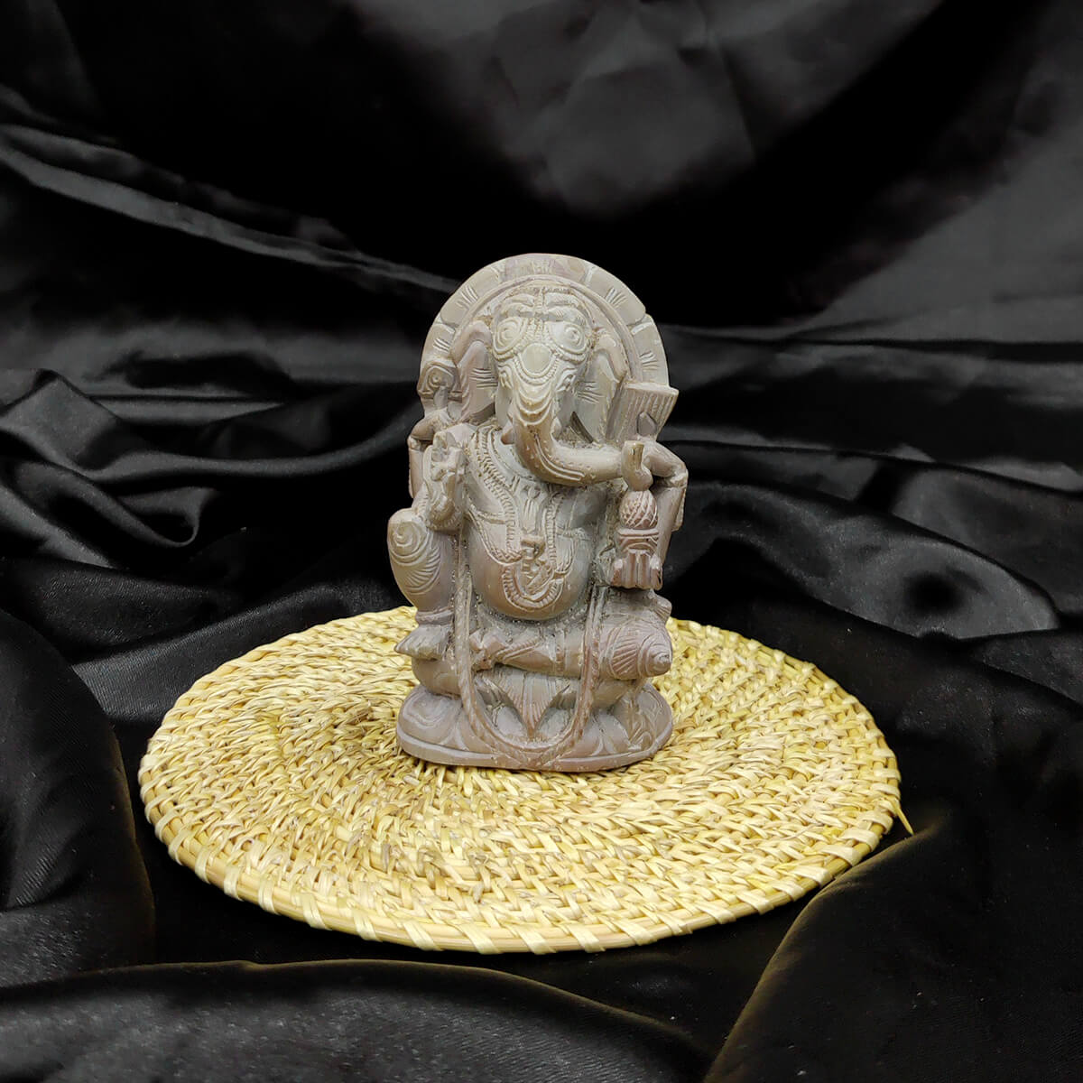 Lord Ganesh Pink Stone Statue Utkalika Odisha