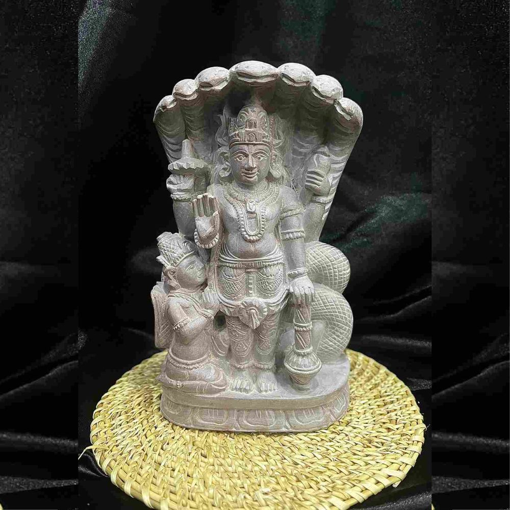 Lord Vishnu Pink Stone Statue Utkalika Odisha