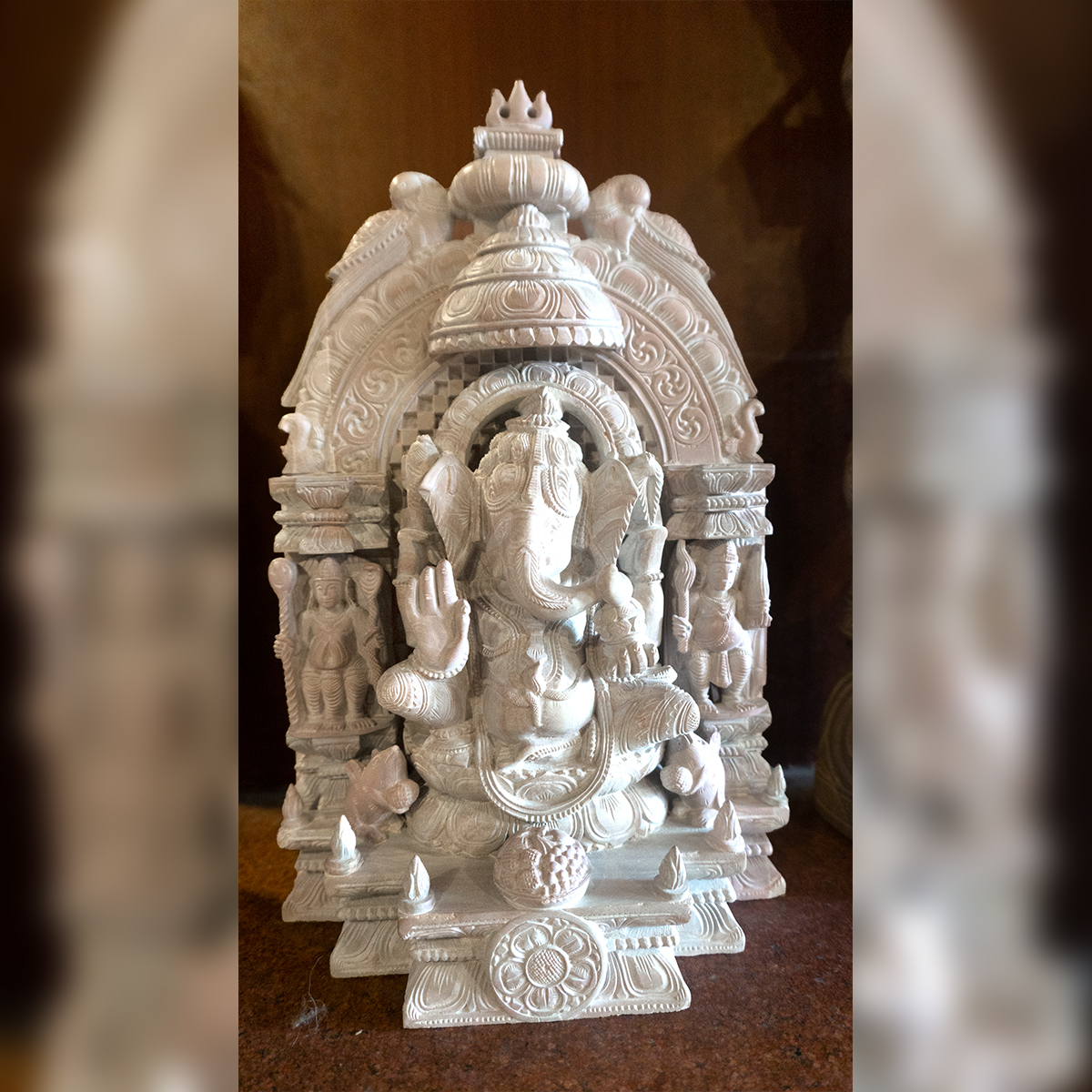 Lord Ganesha Pink Stone Statue Utkalika Odisha