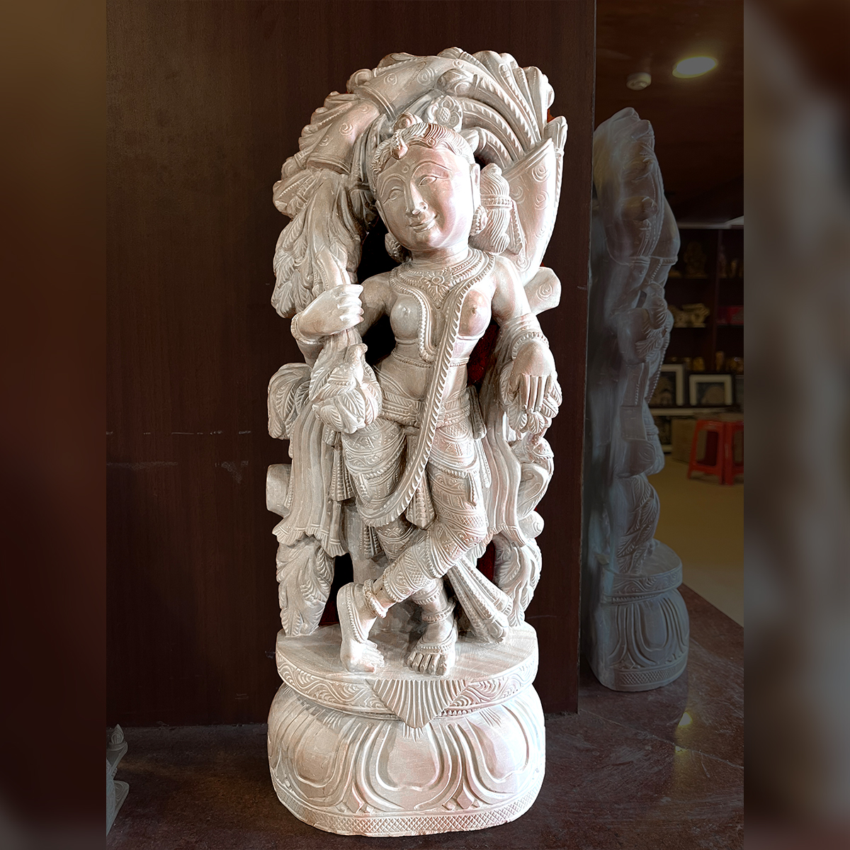 Nartaki Pink Stone Statue Utkalika Odisha
