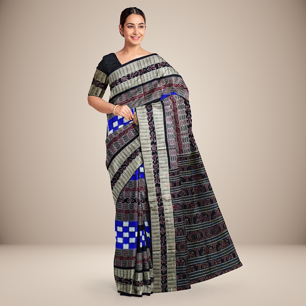 Sambalpuri Handloom Silk Saree - Elegant Pasapalli main image 1