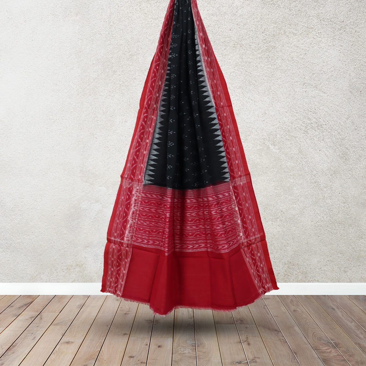 Black - Odisha Cotton Sambalpuri Dupatta 05