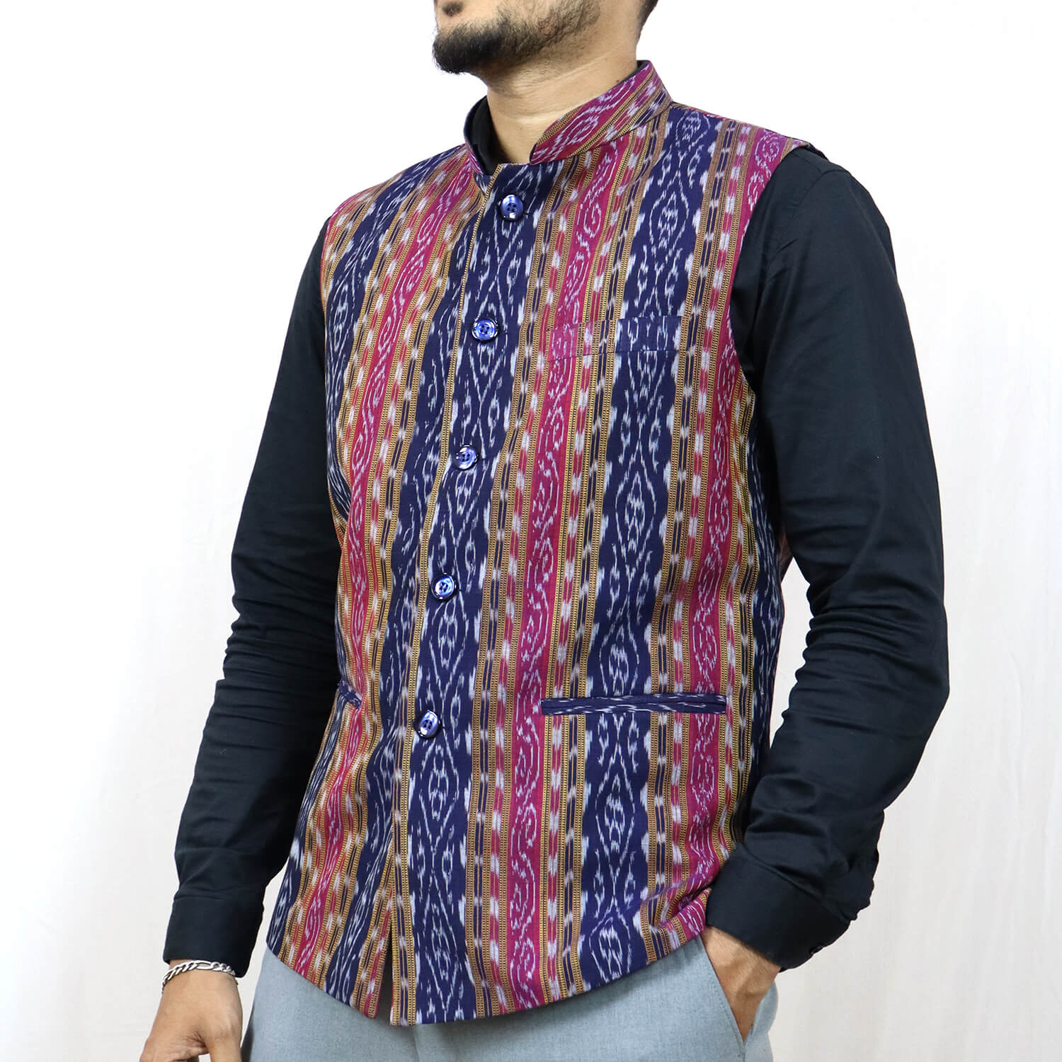 Sambalpuri shop nehru jacket