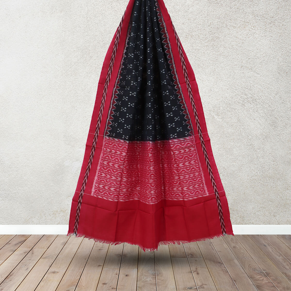 Yellow - Odisha Ikat Cotton Sambalpuri Dupatta 10