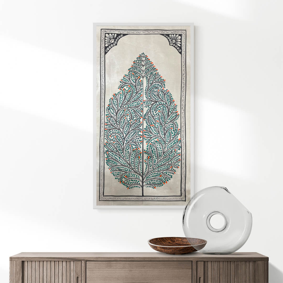 Tree of Life Patta Tussar Painting - Utkalika Odisha